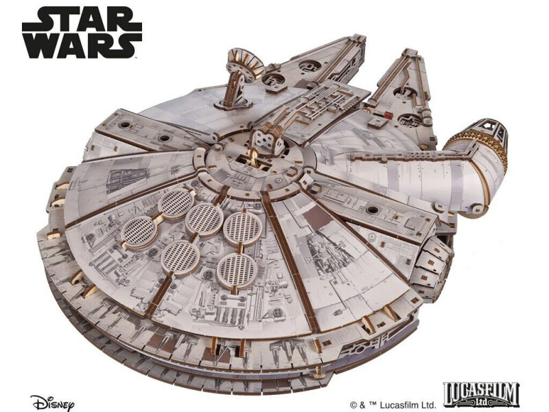 Ugears 3D dřevěná mechanická skládačka Star Wars Millennium Falcon